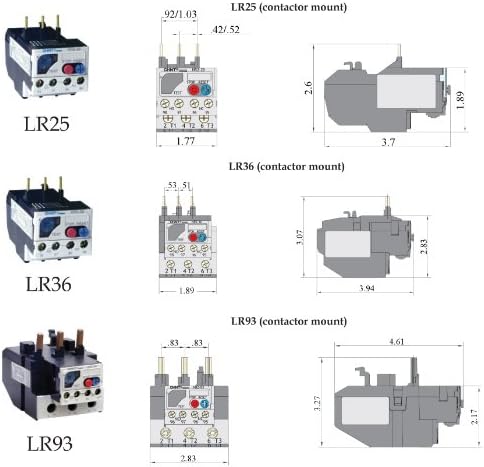 Breaker US LR-93-A50 UL מחליף רשום ל- Telemecanique LR2D3357 ממסר עומס יתר