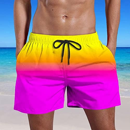 מכנסי לוח קצרים של גברים גזעי שחייה מודפסים לגברים מכנסיים קצרים יבש מהיר Srawstring מכנסי חוף