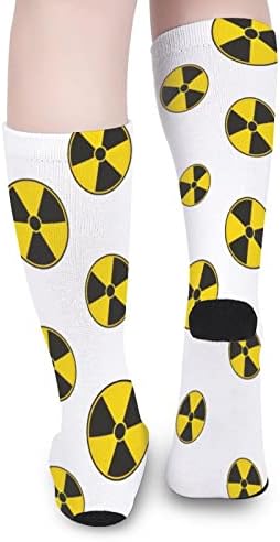 קרינה גרעינית אזהרת סימן צינור גרבי עגל גרבי צבע התאמת חום גבוהה גרביים מודפס