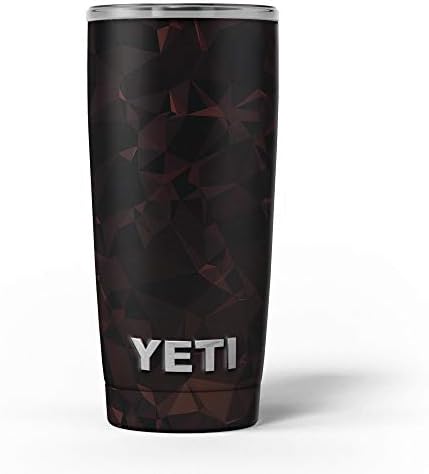 עיצוב Skinz Geometric כהה v1 - ערכת עטיפת ויניל מדבקות עור תואמת עם כוסות הכוס של Coolbler Cooler של Yeti Rambler