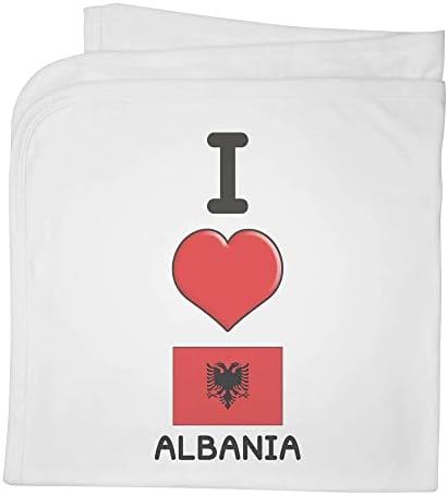 'אני אוהב אלבניה' שמיכה / צעיף כותנה