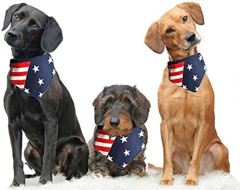 דליפור אמריקאי דגל כלב בנדנה מתכוונן ארהב דגל אביזרי קישוט לחתולים קטנים כלבים