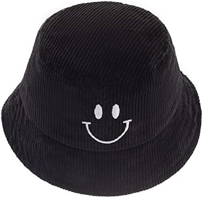 ילדים סמיילי פנים דלי קורדרוי כובע פעוט כובע שמש הגנה על השמש רחבה שוליים כובע משחק חיצוני כובע