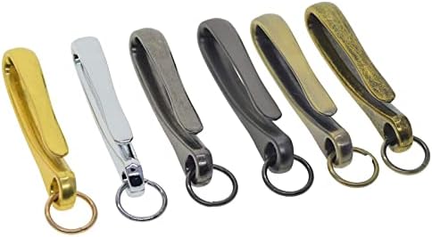 6 יחידות סגנון רטרו סגנון דיג מחזיק מפתח מפתח DIY מחזיק ארנק מחזיק ארנק מקש קליפ לחגורה למפתח הבית,