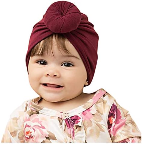 כובעי קשר תינוקות של טורבאן יילוד ככובעי תינוקות יילודים פעוט כובע כפית רכה כותנה גלישת ראש בצבע אחיד