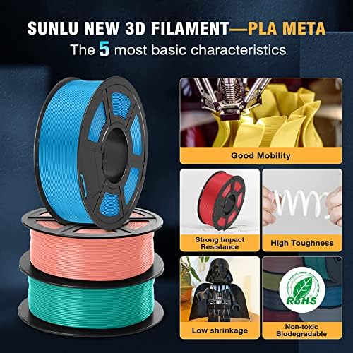SUNLU 3D מדפסת חוט חבילה PLA META Frimamen