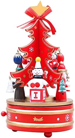 קישוטים לחג המולד מערבלים עץ חג המולד קופסא מוזיקה סיבוב קופסא מוזיקה קופסת עץ חג המולד קישוט מתנות לילדים