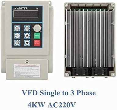 VFD יחיד עד 3 פאזה, 4KW 220V AC AC AC מהפך משתנה יחיד מהפך, מהפך מהירות VFD למנוע תלת פאזי