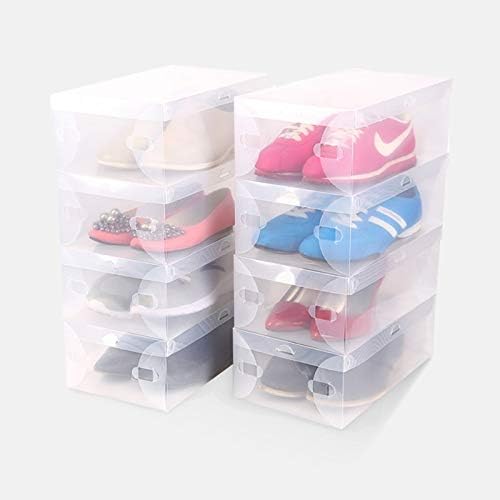 ANNCUS 10 יחידות נעליים מתקפלות מחזיק מארגן איפור שקוף קופסאות אחסון פלסטיק ברורות בית כלים שימושיים -