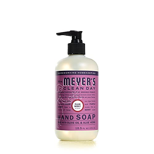 סבון הידיים של גברת מאייר, עשוי משמנים אתרים, פורמולה מתכלה, פירות יער שזיפים, 12.5 פלורידה. עוז