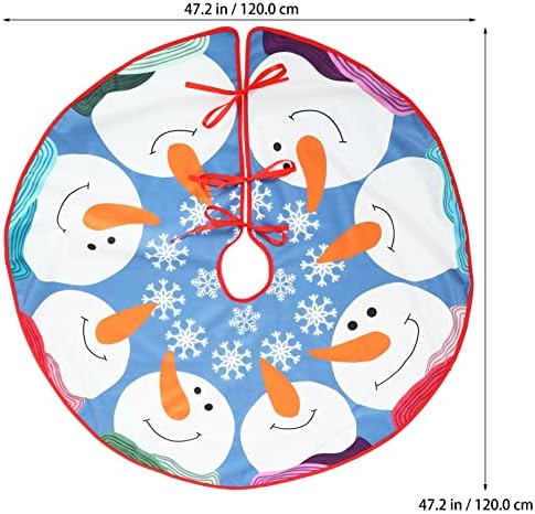 חצאית עץ חג המולד של Nuobesty Mativity, דפוס שלג מצויר בגודל 47 אינץ
