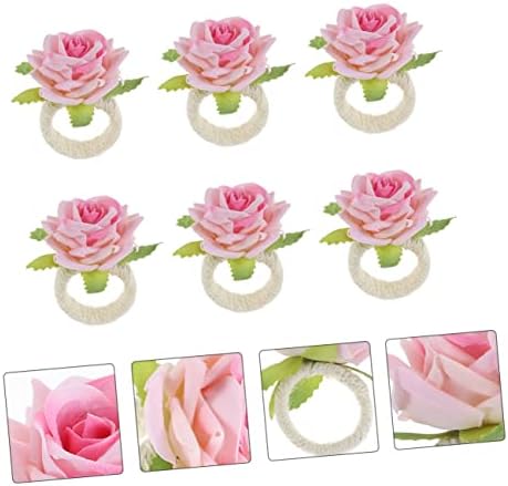 באנגו 6 יחידות מפיות אבזם אבזם ורד טבעת אדורנו פרה מסה דה חתונה תפאורה מפלגת מפיות מפיות