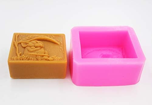 LONGZANG S508 מלבן מצויר צורה סיליקון סבון עובש 3D תבנית מלאכה בעבודת יד