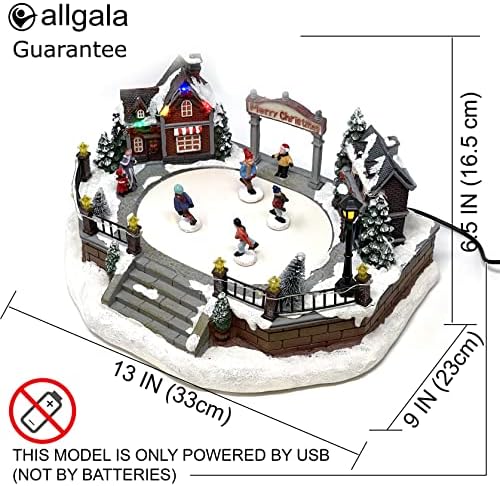 Allgala מעוצב על ידי Polyresin House Firstaurine ניתן לאספנות עם USB וסוללה של סוללה כפול-מקור-מקור עם מחליקים