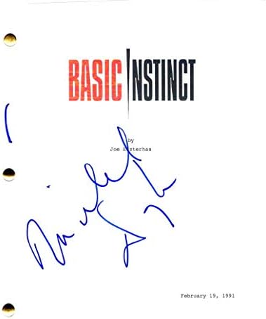 מייקל דאגלס חתם על חתימה חתימה אינסטינקט בסיסי תסריט קולנוע מלא - בכיכובו של שרון סטון, נופל, הנשיא האמריקני,