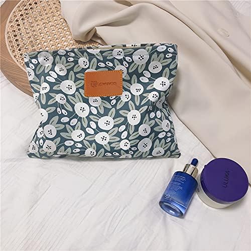 Lawevan Cosmetic Pouch תיקי איפור רוכסן מארגן טיולים מתנות דפוס פרחוני מתנות מתנות
