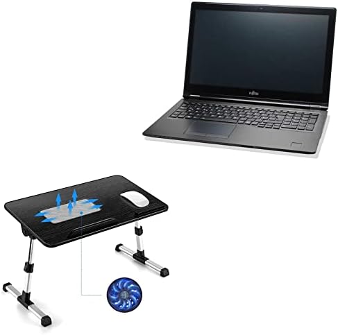 Standwave Stand and Make תואם ל- Fujitsu Lifebook U7510 - עמדת מגש מיטת מחשב נייד מעץ, שולחן עבודה