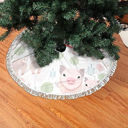 חצאית עץ לבנה חזיר חמוד - קישוט מסיבות חג קישוטים כפרי בית חווה למסיבת חג 36