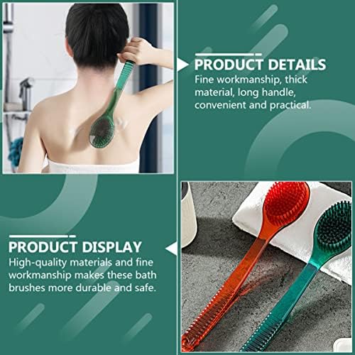 ריפא 1 pc מקלחת שטיפה מקלחת פלסטיק עור עור לפילינג נשים ידידותיות לכלי גב ירוק מעשי גוף בוגר ידית רחצה