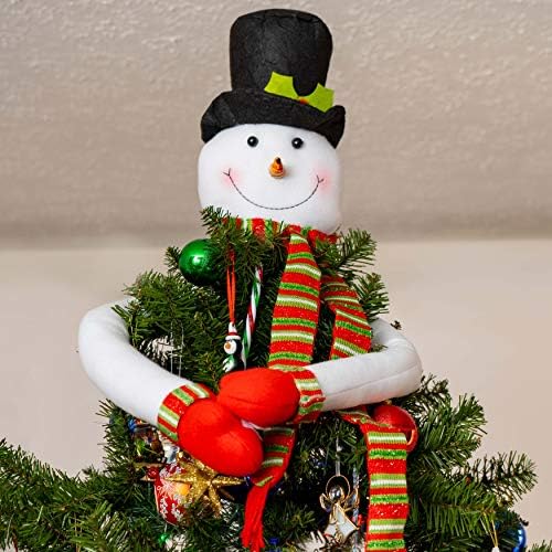 Ornativitivity Snowman Hugger Tree Hugger - חג המולד עץ חג עליון חורף שלג שלג טופר קישוט קישוט לעץ