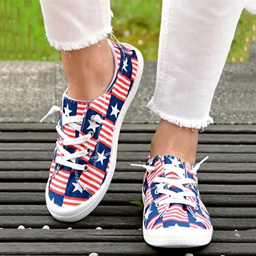 נעלי קנבס לנשים בייסבול הדפסת תחרה מחליקה על נעלי ספורט נעלי ספורט קלאסיות נוחות נעלי הליכה ספורט
