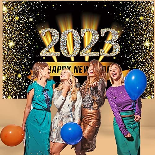קישוט מסיבות לשנה טובה 2023 רקע רקע לתצלום של ערב השנה החדשה