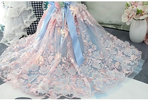 פגוקלט חיות מחמד חתונה שמלת צילום תמונה גבוהה-סוף תלת ממדי פרח כחול קסם אהבה לחיות מחמד זנב חצאית