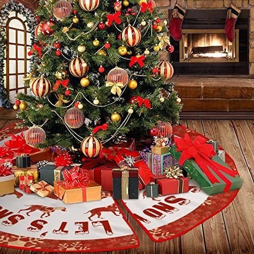אדום תן לו שלג שלג חג המולד שמח חצאיות תחשוף לאוהבי כלבי נקניק חצאית עץ חג המולד חצאית עץ רכה