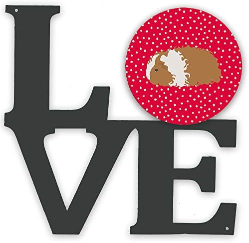 אוצרות קרולין5437וולב טקסל גינאה חזיר אהבה מתכת קיר יצירות אמנות אהבה, אדום,