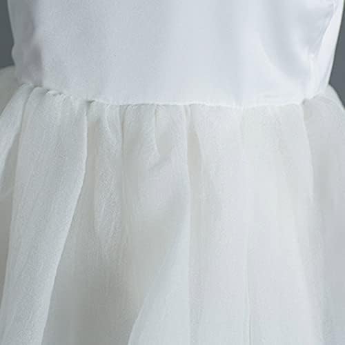 שמלות קצרות לילדות פעוטות ילדים חצאית קיץ שרוול שמלת שרוול שיפון לבנה שמלת נסיכה שרוול קצר
