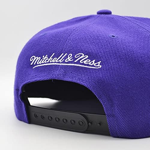 כובע סנאפבק של מיטשל ונס שרלוט הורנטס-סגול / שחור / נסיגה-כובע כדורסל לגברים