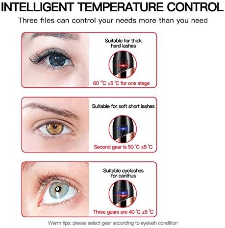 N/A עט תלתל לחשמל עט איפור מתמשך ערכת סלסול חימום עיניים מסלסל לנשים קוסמטיקה