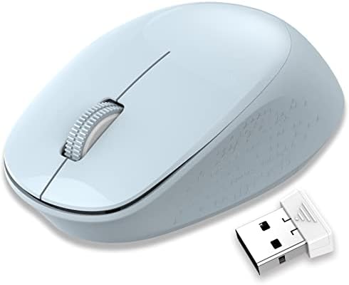 עכבר אלחוטי למחשב נייד 2.4 גרם עכבר אלחוטי שקט עכבר מחשב אופטי אלחוטי דק, 3 כפתורים, סוללה בשימוש, 1600 דפי לחלונות