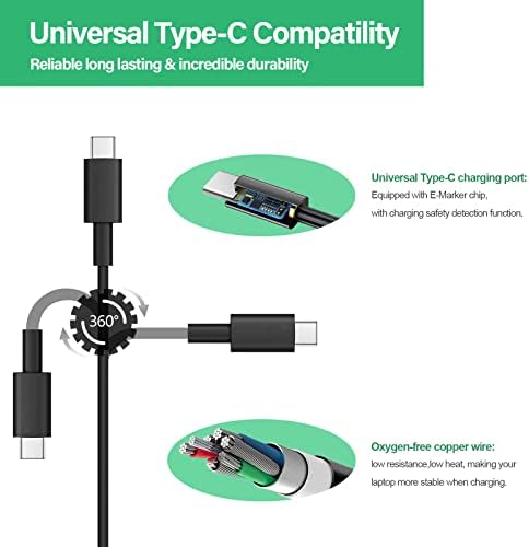 65W USB-C מטען AC עבור Lenovo Chromebook C330 100E 300E 500E S330 ThinkPad E14 E15 L13 L15 L14 14S T14 T14S