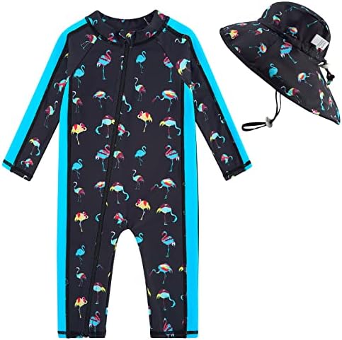 יוניפאקו תינוק בגד ים בגד ים 50+ הגנה מפני השמש בגד ים רוכסן אחד עם כובע שמש בגדי ים תינוק