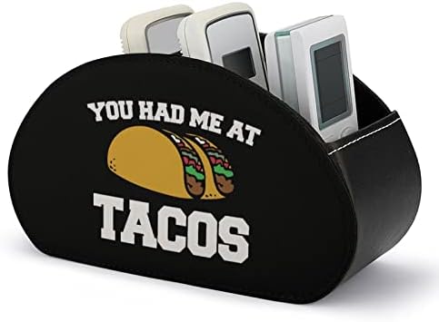 היה לך אותי ב- Tacos הדפסת טלוויזיה מארגן מרחוק מחזיקי בקרה לתיבות PU מעור 5 תאים מיכל אחסון