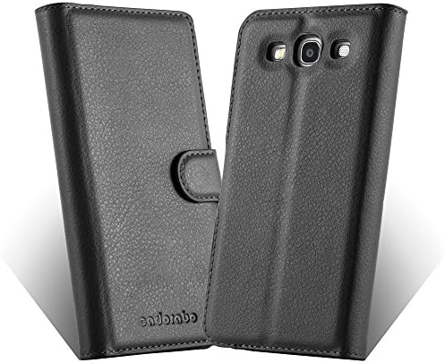 Cadorabo Book Case תואם ל- Samsung Galaxy Xcover 3 בשחור חמצון - עם סגירה מגנטית, פונקציית עמד