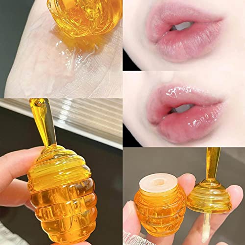 קוריאני איפור מוצר דבש צנצנת שפתיים שמן דבש שפתיים טיפול שמן שפתון אפרסק טעם לחות לחות שפתון כיסוי לאורך