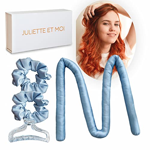 Juliette et moi tik tok tok ללא חום מוט סוללה עם סקראנצ'י משי וקליפ שיער - ללא תלתל חום סרט אתה