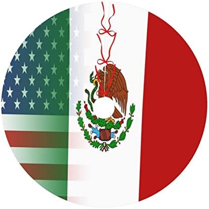 חצאית עץ חג המולד, מחצלת עץ דגל אמריקאית מקסיקנית בגודל 30-48 אינץ 'לקישוט חג המולד קישוטים למסיבות