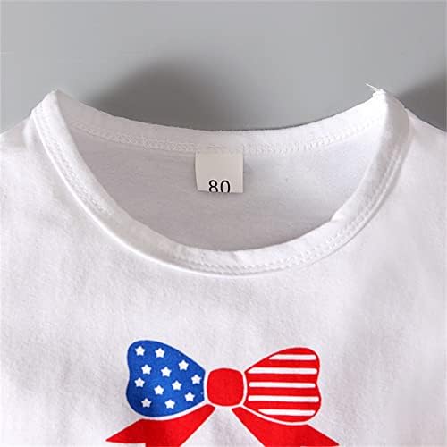 ילדים בנות ילדים בנות 4 של יולי מילים שרוול קצר יום עצמאות יום חולצה חולצה מכנסיים 2 יחידות