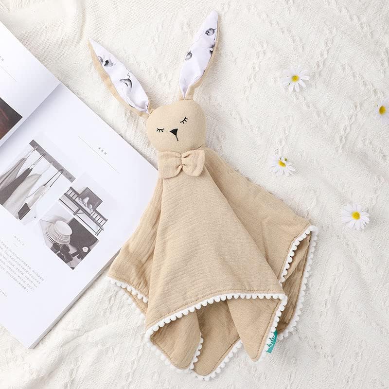 שמיכת ביטחון ארנבת רכה תינוקת אהובה יוניסקס מרגיזת תינוקות מתינוקות צעצועים עם חביבות שמיכה לתינוקות מתנות