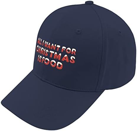 כובעי חג המולד של JVan עבור כובעי בייסבול כובעי אבא לילדה, כל מה שאני רוצה בשביל כריסטמאס זה אתה אוכל בייסבול