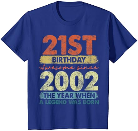 בציר 2002 21 שנה ישן מתנות מהדורה מוגבלת 21 יום הולדת חולצה