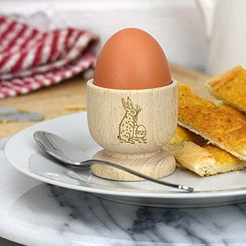 אזידה 'ארנב וביצת פסחא' כוס ביצה מעץ