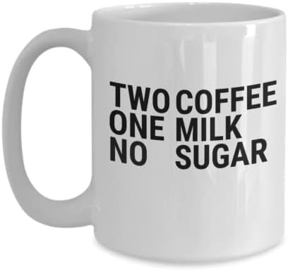 שני קפה, חלב אחד, ללא סוכר
