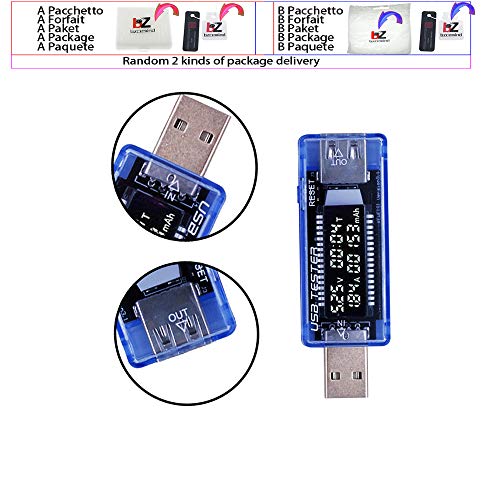 דיגיטלי USB טעינה ניידת טעינה זרם מתח מתח מד זן מיני מטען USB דוקטור דוקטור מתח מתח QC2.0 3.0