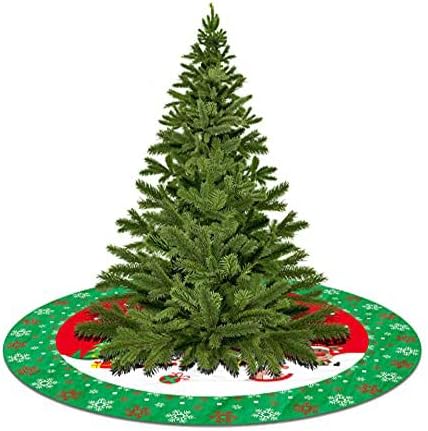 קישוטים לחג המולד החלק התחתון של סינר עץ חג המולד מעוטר במגוון דפוסים לבחירה, המתאים לקישוטים לבית