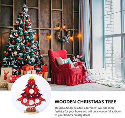צורת עץ חג המולד קישוט מעץ עם אורות קישוט שולחן עבודה לחג המולד קישוטים לחג המולד