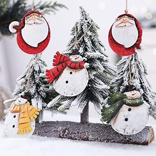 חרוזי קריסטל 12 אינץ 'קישוטים לחג המולד יצירתי איש שלג זקן עץ חג המולד תליון אש אשוחית עם אורות ברורים